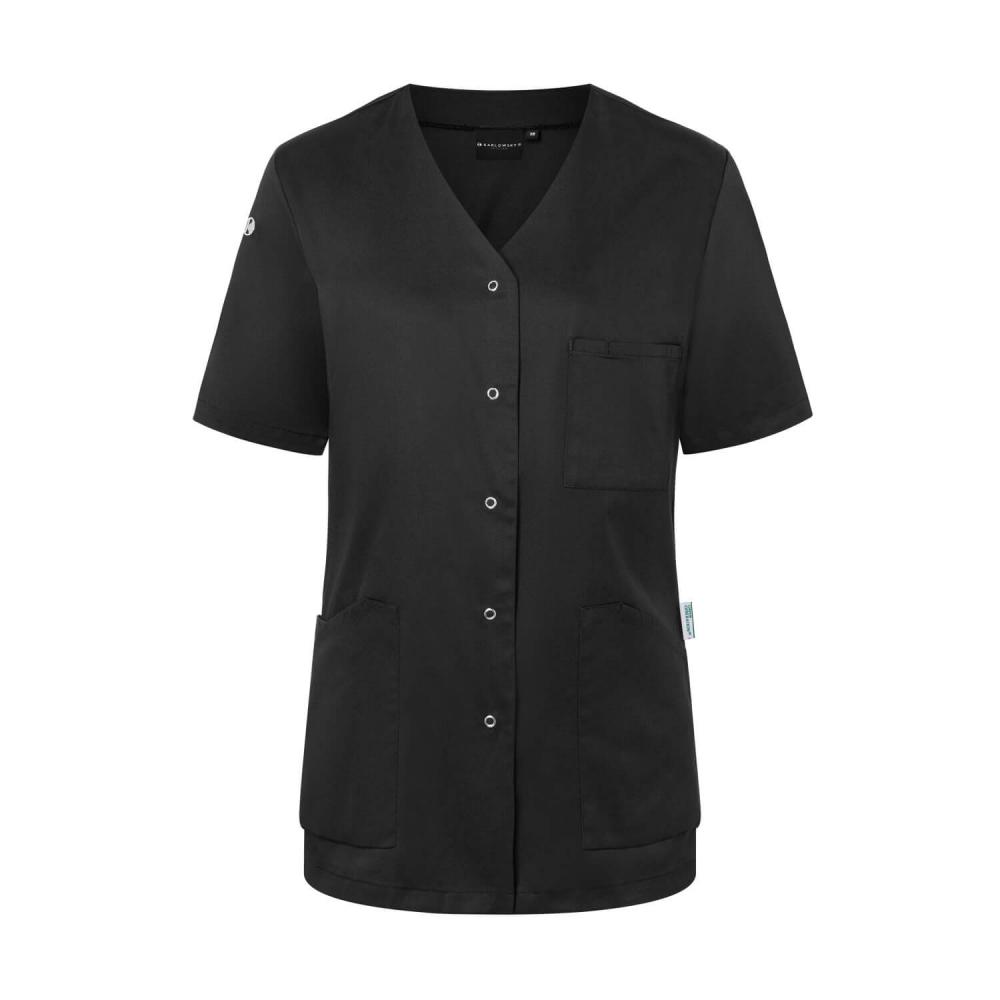 KARLOWSKY Essential | Damen Kurzarm-Kasack (schwarz) KS63